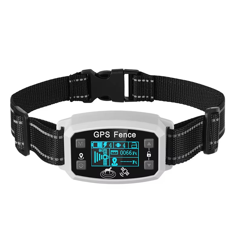 GPS Dog Fence System - Waterproof Collar with Tone/Vibration Training, 1000M Range & Real-Time Tracking, No Shock Humane Trainer