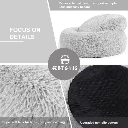 Calming Dog Beds Large Dogs, Anxiety Dog Beds Medium Dogs, 24''