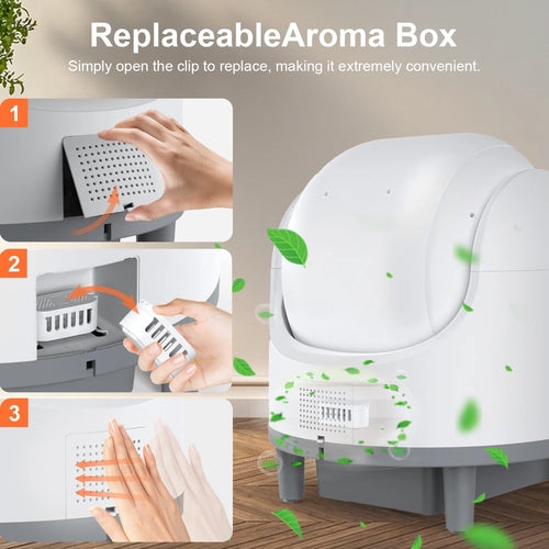 Cat Litter Box Deodorizers, Compataible with  Automatic Cat Litter Box , Air Freshener for Self-Cleaning Litter Boxes Refill Cartridges, Long-Lasting Odor Elimination (3-Pack)