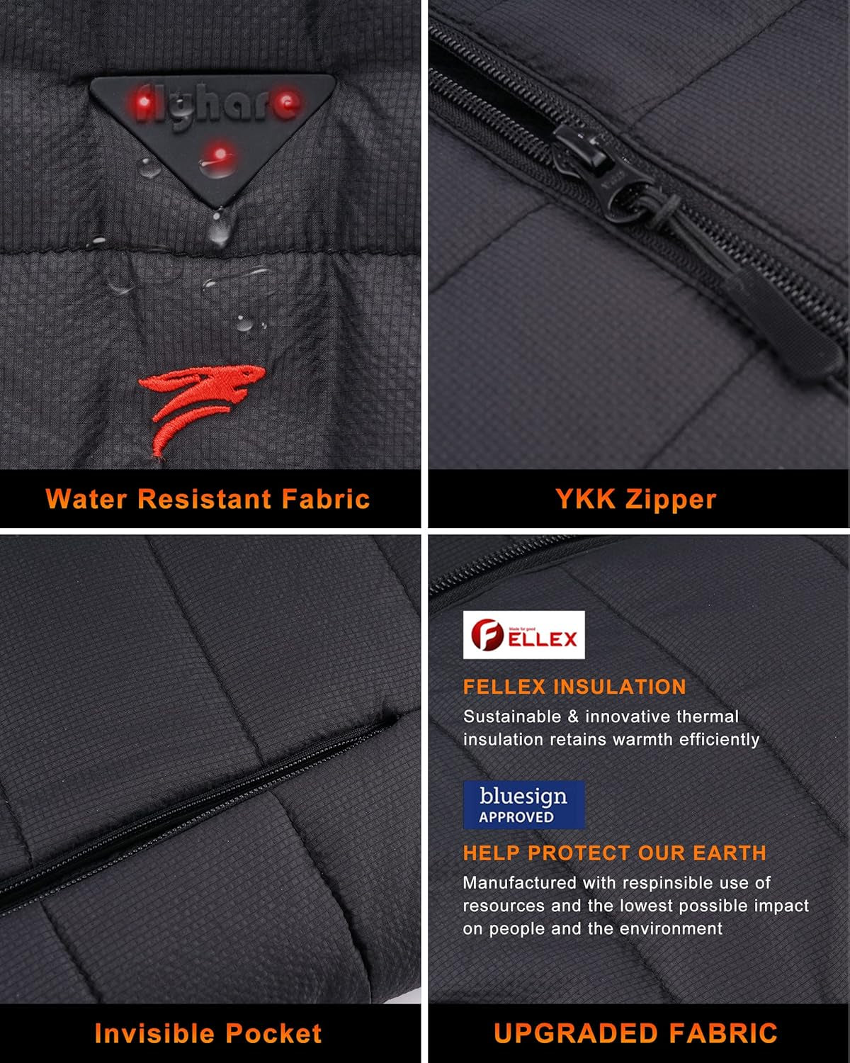 Men's Heated Vest with Battery Pack - Electric Lightweight Warming Jacket